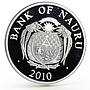 Nauru 10 dollars 20th Anniversary of Germany Reunion proof silver coin 2010