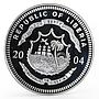 Liberia 20 dollars Athens Olympic Games series Tennis proof silver coin 2004