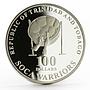 Trinidad and Tobago 100 dollars Football World Cup in Germany silver coin 2006