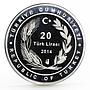 Turkey 20 lira Stage Actress Afife Jale Theatre proof silver coin 2014