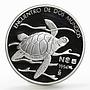 Mexico 5 pesos Pacific Ridley Sea Turtle proof silver coin 1994