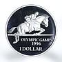 Bermuda 1 dollar Olympic Games proof silver coin 1996