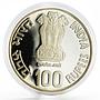 India 100 rupees International Year of the Child proof silver coin 1981