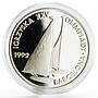 Poland 200000 zlotych Barcelona Olympic Games series Sailboats silver coin 1991