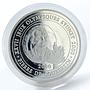 Congo 10 francs Sydney 2000 Pierre De Coubertin silver coin 2000