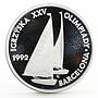 Poland 200000 zlotych Barcelona Olympic Games series Sailboats silver coin 1991