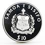 Samoa 10 dollars Sydney Olympic Games series Volleyball proof silver coin 2000