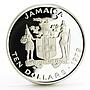 Jamaica 10 dollars International Year of the Child proof silver coin 1979