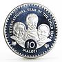 Lesotho 10 maloti International Year of the Child proof silver coin 1979