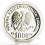 Poland 1000 zlotych Seoul Olympic Games Target Archery proba silver coin 1987