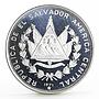 Salvador 5 colones Jose Simeon 150 Years of Independence proof silver coin 1971