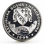 Bosnia and Herzegovina 500 dinara Atlanta Olympics Long Jumper nickel coin 1996