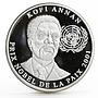 Congo 10 francs Kofi Annan Nobel Peace Prize proof silver coin 2001