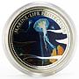 Palau 5 dollars Marine Life Protection series Sea Jellyfish silver coin 2002