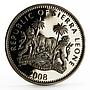 Sierra Leone 10 dollars Nocturnal Animals series Pygmy Hippo silver coin 2008