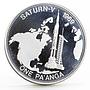 Tonga 1 paanga The Saturn V Rocket Space Flight proof silver coin 1992