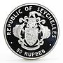 Seychelles 50 rupees First National Independence Day proof silver coin 2015