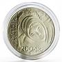 Slovakia 200 korun 100th Anniversary of Janko Alexy Poetry Art silver coin 1994