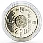 Slovakia 200 korun 150th Anniversary of Slovak Revolt Freedom silver coin 1998