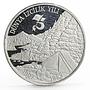 Turkey 3000 lira International Year of the Scout Movement proof silver coin 1982