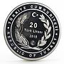 Turkey 20 lira First Turkish Nurse Esma Deniz Red Cross proof silver coin 2015