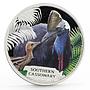 Tuvalu 1 dollar Endangered Wildlife series Southern Cassowary silver coin 2016