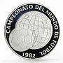 Panama 5 balboas Football World Cup in Spain Championship proof silver coin 1982