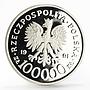 Poland 100000 zlotych WWII series Battle of Britain Two Planes silver coin 1991
