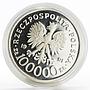 Poland 100000 zlotych WWII series Battle of Britain Two Planes silver coin 1991