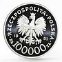 Poland 100000 zlotych WWII series Battle of Britain Two Planes silver coin 1991