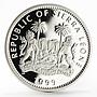 Sierra Leone 10 dollars English Naturalist Charles Darwin proof silver coin 1999