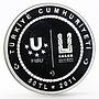 Turkey 50 lira World Universities Winter Games series Hockey silver coin 2011