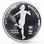 Equatorial Guinea 7000 francos Olympic Games in Barcelona Run silver coin 1992