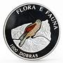 Sao Tome and Principe 1000 dobras Flora and Founa Black Kite silver coin 1995