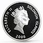 Solomon Islands 25 dollars Legendary Warships series Bismarck silver coin 2005