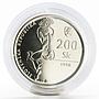Slovakia 200 korun 100th Anniversary of the Birth of Jan Smrek silver coin 1998