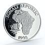 Somalia 10 dollars The African Monkey proof silver coin 1998