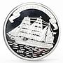 Cook Islands 2 dollars Sailing Ship Alexander von Humboldt silver coin 2008
