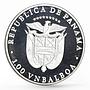 Panama 1 balboa Seoul Olympic Games series Tennis proof silver coin 1988