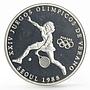 Panama 1 balboa Seoul Olympic Games series Tennis proof silver coin 1988