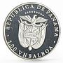 Panama 1 balboa Seoul Olympic Games series Tennis proof silver coin 1988