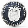 Panama 1 balboa Seoul Olympic Summer Games series Gymnastics silver coin 1988