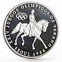 Panama 1 balboa Seoul Olympic Summer Games series Equestrian silver coin 1988