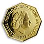 Netherlands Antilles 200 gulden Peter Stuyvesant Personalities Statue gold 1977