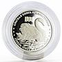 Transnistria 10 rubles Local Red Book series Mute Swan Bird silver coin 2009