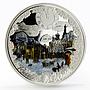 Congo 1000 francs Russian Winter Clock colored proof silver coin 2016