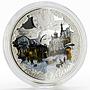 Congo 1000 francs Russian Winter Clock colored proof silver coin 2016
