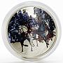 Tokelau 1 dollar Russian Troika Horses colored silver proof coin 2014