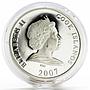 Cook Islands 10 dollars World Monuments series Moai Figures silver coin 2007