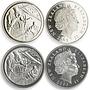 New Zealand set of 6 coins Lord of the Rings proof silver coins 2003